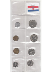 CROAZIA set monete circolate da 1 - 5 - 10 - 20 - 50  Lipa + 1 - 2 - 5 - Kune anni vari
